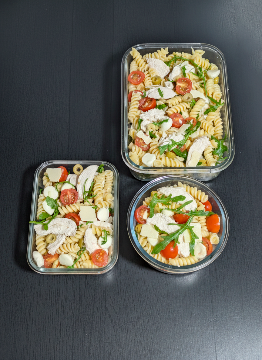 Ensalada de pasta con pollo